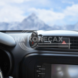 Держатель для телефона автомобильный в дефлектор прищепка с гайкой магнитный овальный регулируемый