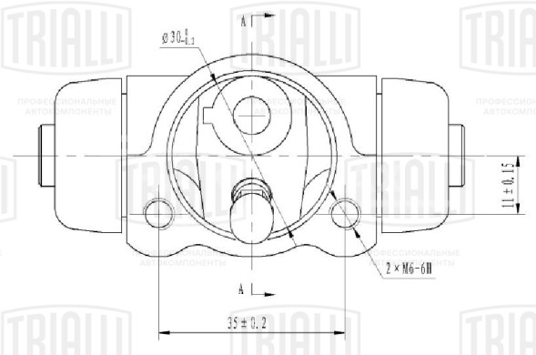 Цилиндр тормозной задний для автомобилей Subaru Forester (97-)/Impreza (92-)/Legacy (89-) левый/правый d=19мм