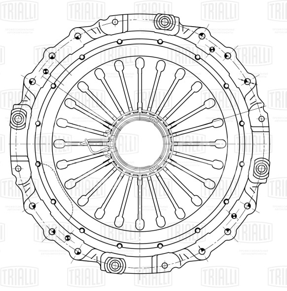 Диск сцепления нажимной (корзина) для автомобилей MAN TGA (03-)/TGS I (07-)/TGX I (07-)