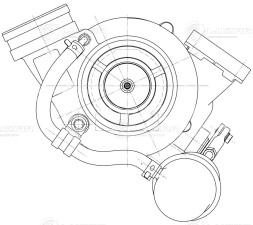 Турбокомпрессор для а/м ПАЗ Вектор Next с дв. ЯМЗ-53423-35 (E-5) (ТКР 50.09.16)
