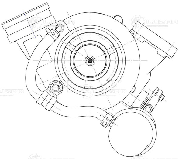 Турбокомпрессор для а/м ПАЗ Вектор Next с дв. ЯМЗ-53423-35 (E-5) (ТКР 50.09.16)