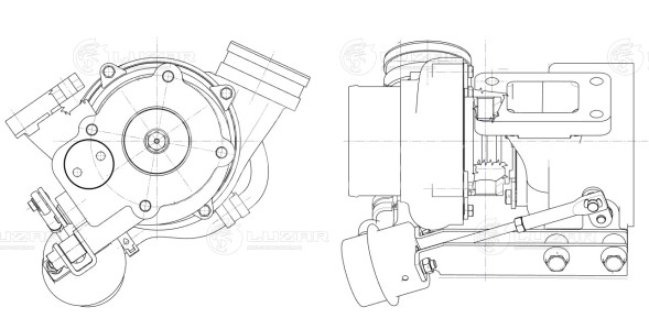 Турбокомпрессор для а/м ПАЗ Вектор Next с дв. ЯМЗ-53423-35 (E-5) (ТКР 50.09.16)