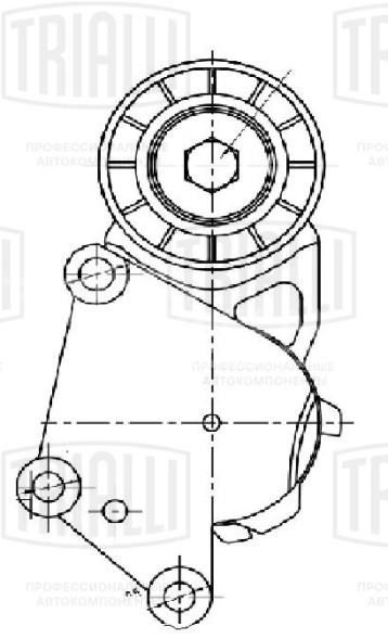 Ролик приводного ремня для автомобилей Ford Focus II (05-) 1.5d/1.6d (c 2008) с натяжным механизмом