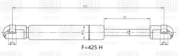 Амортизатор (упор) крышки багажника для автомобиля Mazda 3 (03-) седан