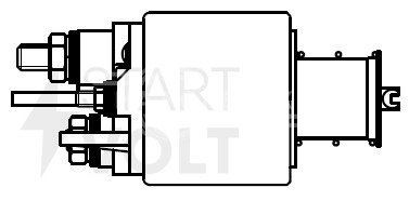 Реле втягивающее стартера для автомобилей Renault Duster (10-) 1.5dCi (тип Valeo)