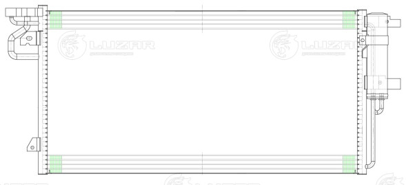 Радиатор кондиционера для автомобилей Kuga (13-)/Focus (11-) 1.5T/2.0T/2.0D