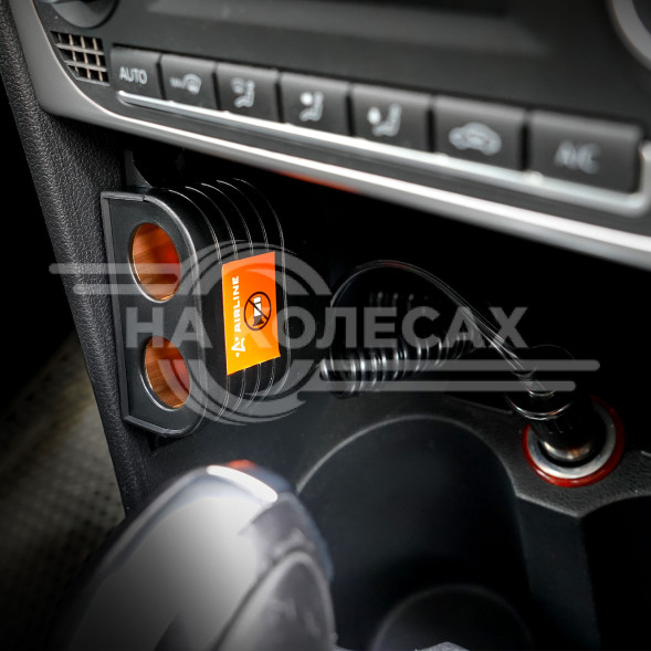 Разветвитель прикуривателя 2 гнезда 5А, витой шнур