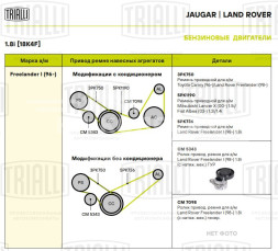 Ролик приводного ремня для автомобилей Land Rover Freelander I (98-) 1.8i (с натяжным механизмом) гидроусилителя руля