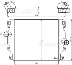 ОНВ (радиатор интеркулера) для автомобилей ГАЗон Next (18-) с дв. ЯМЗ 534 (10т)