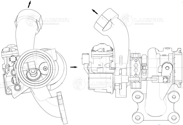 Турбокомпрессор для а/м VW Golf (13-)/Polo (10-)  1.4T [CMBA, CXSA] (тип TD025 M2)