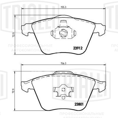 Колодки тормозные для автомобилей Volvo S40 (04-) / V40 (12-) дисковые передние R17