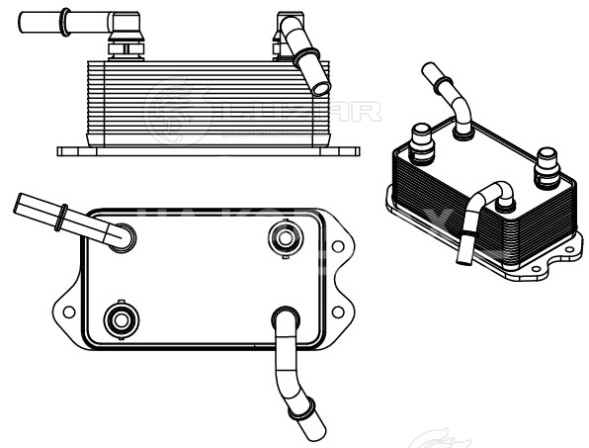 Радиатор масляный для автомобилей УАЗ 3163 Патриот (19-) AT (двигателя)