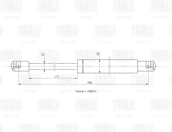Амортизатор (упор) крышки багажника для автомобиля Citroen Jumpy (07-)