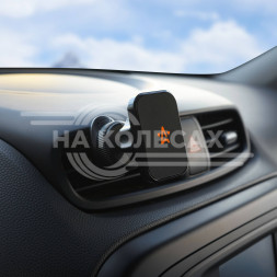 Держатель для телефона автомобильный в дефлектор крюк фиксатор магнитный прямоугольный регулируемый