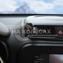 Держатель для телефона автомобильный в дефлектор крюк фиксатор магнитный прямоугольный регулируемый