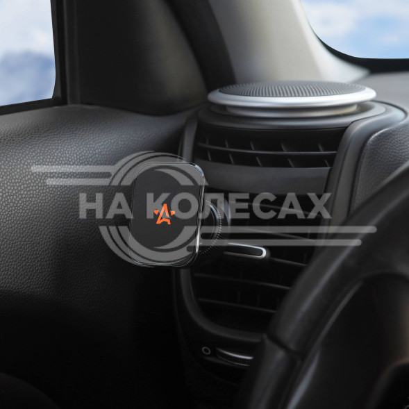 Держатель для телефона автомобильный в дефлектор крюк фиксатор магнитный прямоугольный регулируемый