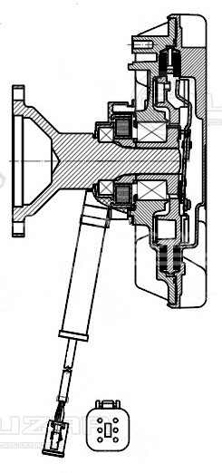Муфта вязкостная для автомобилей Scania 5 (P,G,R-series) (10-) (электронное управление, без крыльчатки) d 265 мм.