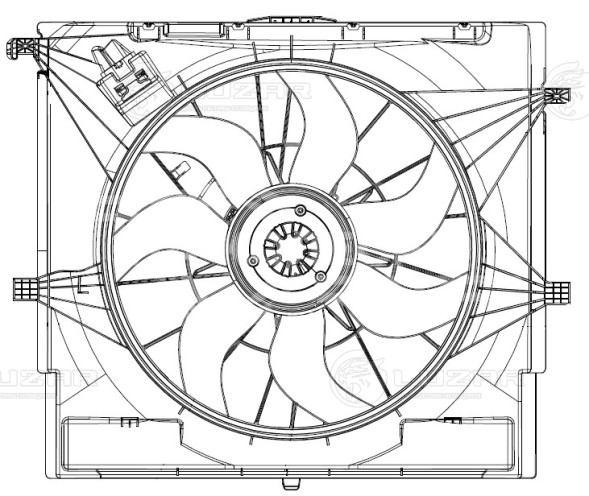 Электровентилятор охлаждения для автомобилей Mercedes-Benz V-Class/Vito (W447) (14-) (600W) (с кожухом)