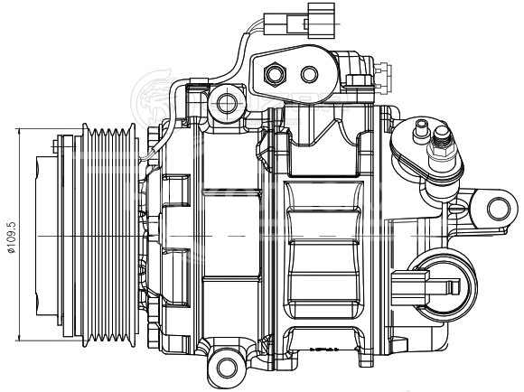 Компрессор кондиционера для автомобилей Ford Explorer (11-) 3.5i (с эл. магнит. клапаном)