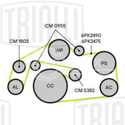 Ролик приводного ремня для автомобилей Audi Q7 (07-) 3.0d (опорный)