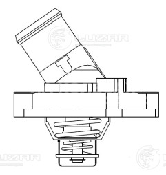 Термостат для автомобилей Infiniti FX II (S51) (08-) 3.7i (82°С) (с алюминиевым корпусом)