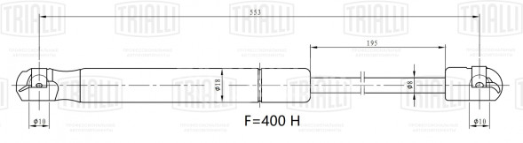 Амортизатор (упор) крышки багажника для автомобиля Mazda 3 (08-) хетчбек