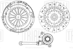 Комплект сцепления для автомобилей Nissan X-Trail T31 (07-) / Qashqai J10 (06-) 2.0i 6MT с гидравлической муфтой