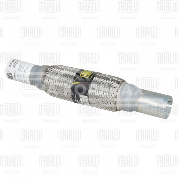 Переходник 40/40 L=350 под хомут с виброкомпенсатором 45х200 (нержавеющая алюминизированная сталь)