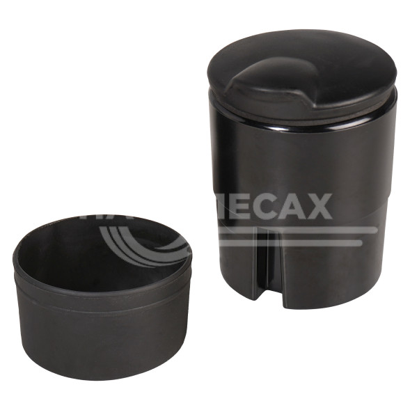 Пепельница &quot;Элит&quot; прорезиненная с крышкой, цвет черный