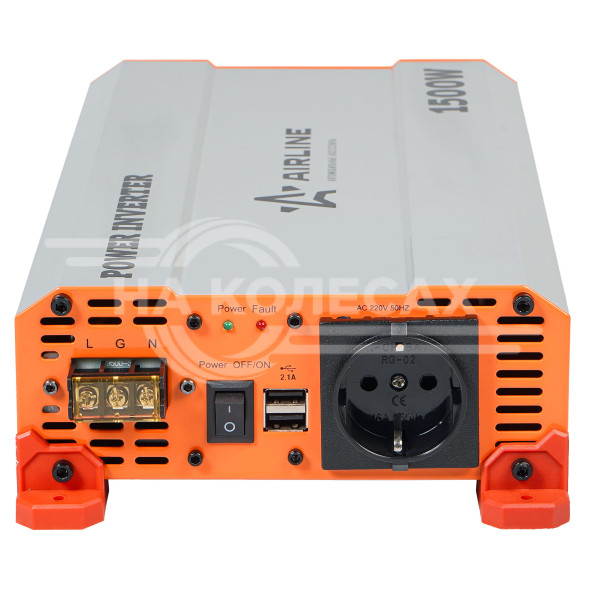 Инвертор автомобильный 24В-220В, 1500 Вт