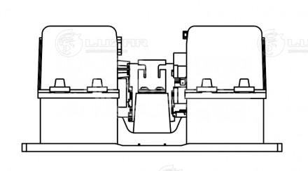 Электровентилятор отопителя для автомобилей Volvo FH 12 (93-)/FH (02-)/FM (05-) (в корпусе)