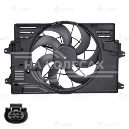 Электровентилятор охлаждения для автомобилей Seltos (19-) 1.6i (с кожухом)