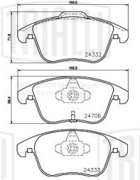 Колодки тормозные для автомобилей Audi A4 (B8) (07-) дисковые передние (в комплекте с датчиком)