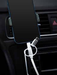 Кабель универсальный 3в1 (USB - Lightning, Type-C, Micro USB), 1.2м Soft-Touch