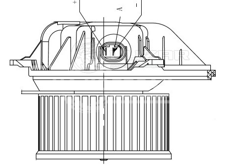 Электровентилятор отопителя для автомобилей Opel Vivaro (01-)/Renault Trafic II (01-)
