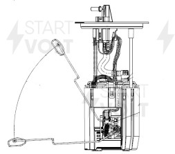 Модуль топливного насоса для автомобилей KIA Sorento Prime (14-) 2.4i
