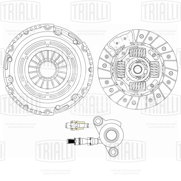 Комплект сцепления в сборе для автомобилей Geely Emgrand X7 (13-) 2.0i с гидравлической муфтой