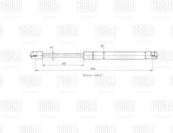 Амортизатор (упор) крышки багажника для автомобиля Peugeot 307 (00-) универсал