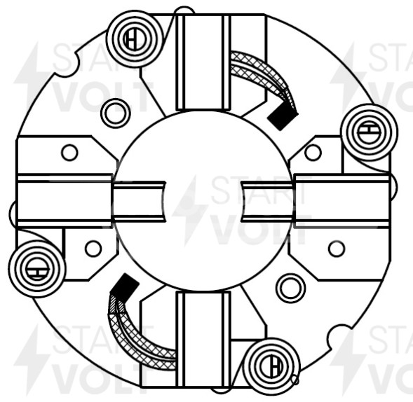 Узел щеточный стартера для автомобилей ГАЗ/ПАЗ/Урал/МАЗ с дв. ЯМЗ-534/536 24В (VBS 0356)