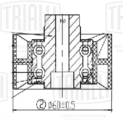 Ролик ГРМ для автомобилей Peugeot 307 (00-)/Citroen C4 (04-) 1.6i опорный d=60