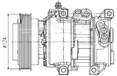 Компрессор кондиционера для автомобилей KIA Cerato II (09-) 1.6i