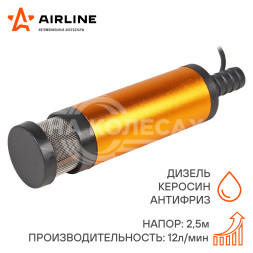 Насос перекачки топлива погружной 12В, 38мм, 12л/мин, внешний фильтр