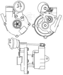 Турбокомпрессор для а/м Renault Megane (02-)/Scenic (03-) 1.5D [K9K] (тип KP35)
