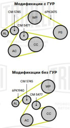 Ролик приводного ремня для автомобилей Kia Sorento (06-)/Mohave (08-) 3.3i/3.5i/3.8i опорный