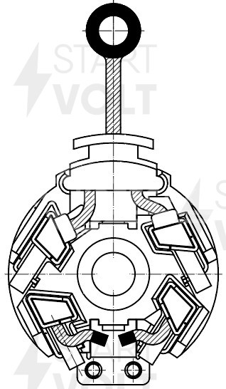 Узел щеточный стартера для автомобилей Toyota Camry (01-)/(06-)/(11-) 2.4i/2.5i