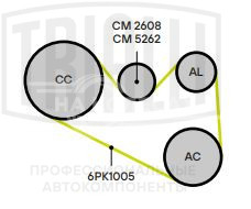 Ролик приводного ремня для автомобилей BMW 1 (F20) (11-)/3 (F30) (11-)/4 (F32) (13-)/5 (F10) (09-) 2.0i [N20;26] (только ролик натяжителя)