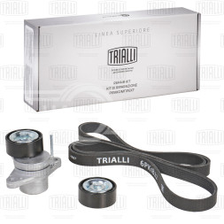 Ремкомплект привода для автомобилей Лада Largus  (12-)/Logan (04-) 1.6i [К4M; К7M] A/C ГУР (ремень 6PK1822 + натяжитель + опорный ролик)