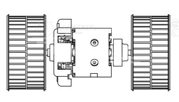 Электровентилятор отопителя для автомобилей Mercedes-Benz Actros MP2/MP3 (03-)