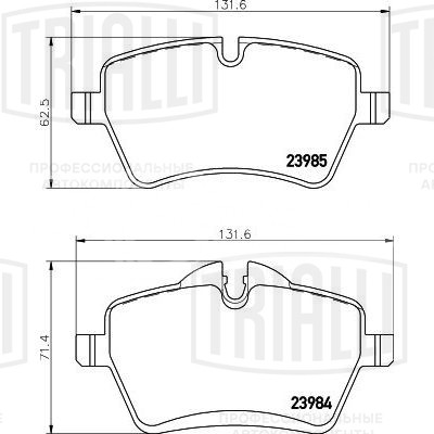 Колодки тормозные дисковые передние для автомобилей Mini Cooper S/D/SD (06-) / Countryman (10-)