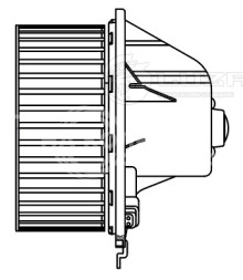 Электровентилятор отопителя для автомобилей VW Transporter T4 (90-) A/C- (плоский разъем)